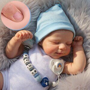 18 Inches Newborn Soft Cloth Body Sleeping Lifelike Reborn Baby Dolls